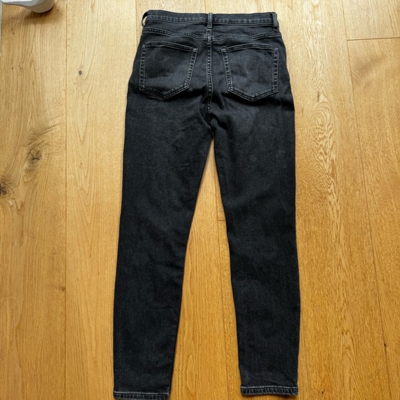 EVERLANE HIGH RISE SKINNY JEANS WASHED Black Denim -28 - Picture 6 of 17